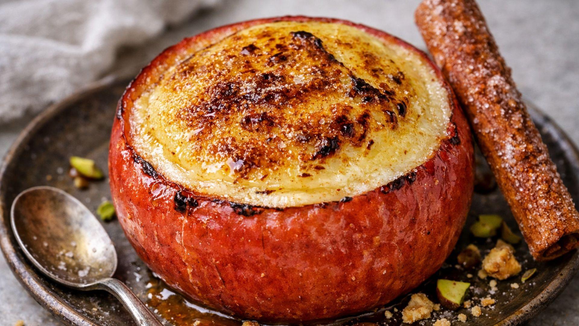 Bratapfel mit feiner Crème-brûlée