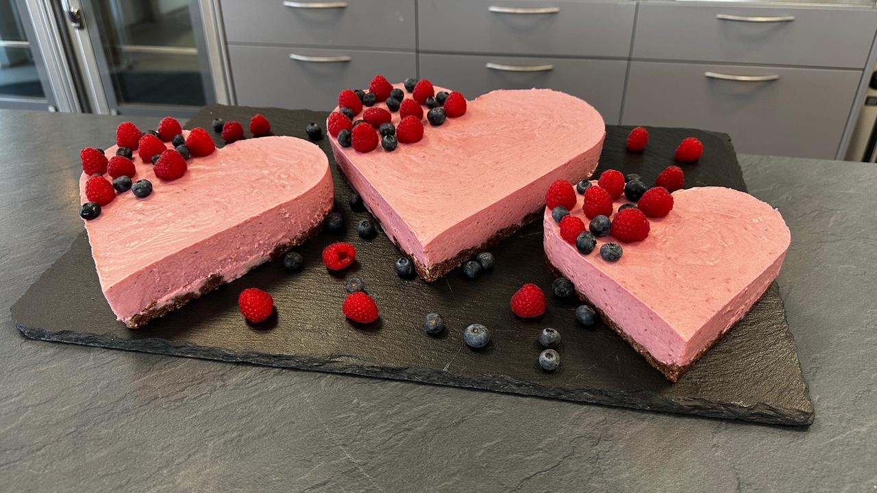 Frucht-Mousse-Herzen